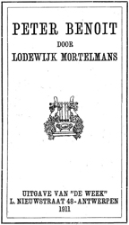 1911 Benoit Mortelmans Uitgave van 'de Week'